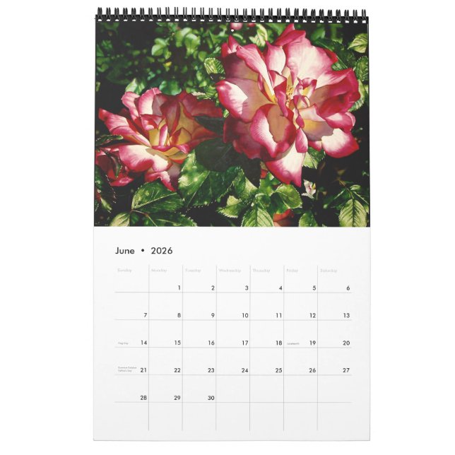 Watercolor Flowers Calendar (Jun 2026)