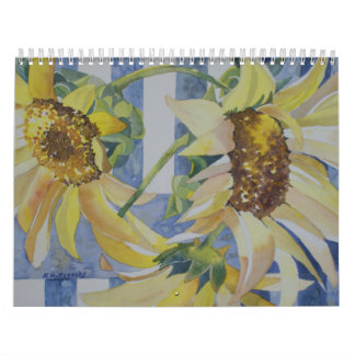 Watercolor Flowers Calendar
