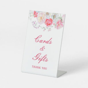 Watercolor Flowers Cards & Gifts Pedestal Sign