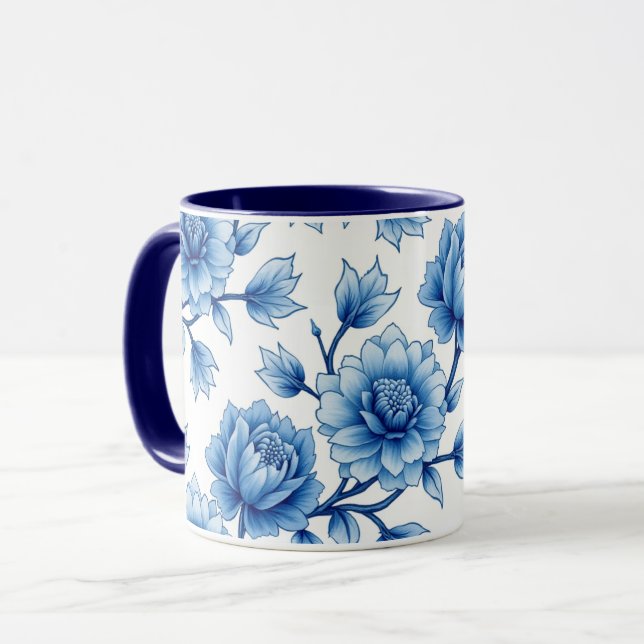 Watercolor Flowers Coffee Mug (Front Left)