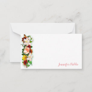 Watercolor Flowers Colourful Template Handwritten