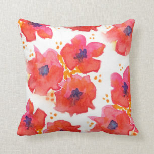 Watercolor Flowers Cushion