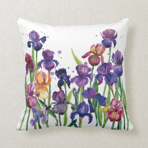 Watercolor Flowers Cushion