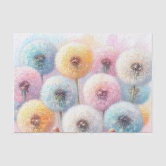 Watercolor Flowers dandelions soft pastels  Tissue Paper