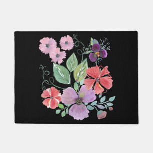Watercolor flowers . doormat