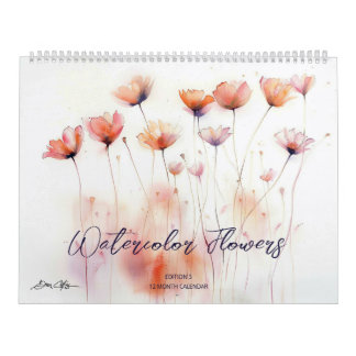 Watercolor Flowers: Edition 3 Calendar