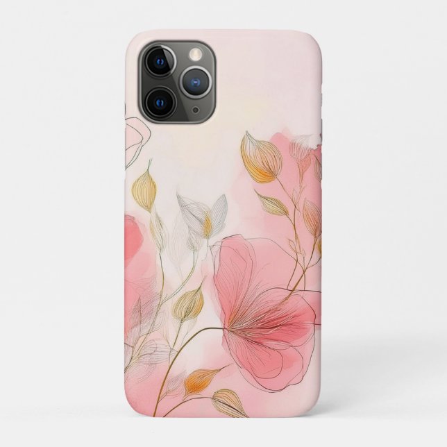 Watercolor Flowers Elegant Background Case-Mate iPhone Case (Back)