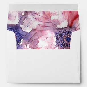 Watercolor flowers envelopes