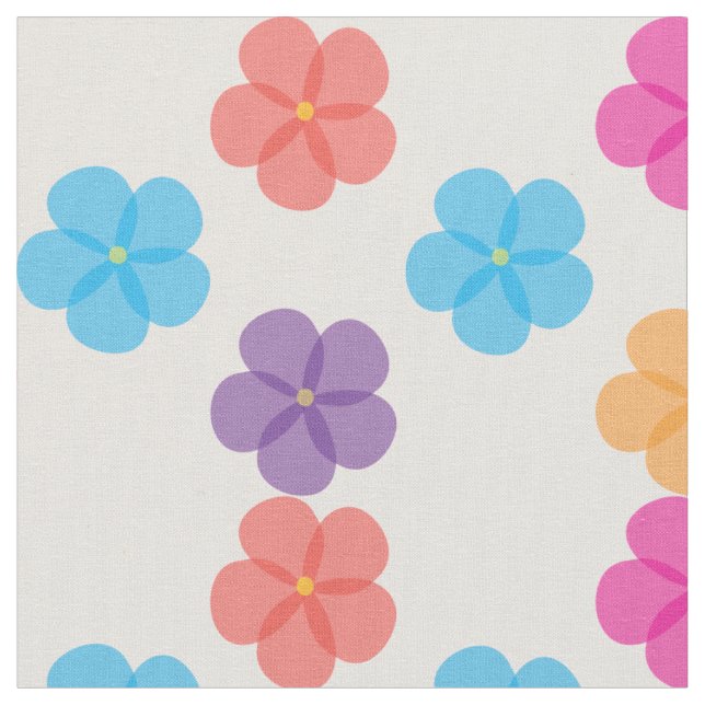 Watercolor Flowers Fabric (Close Up)