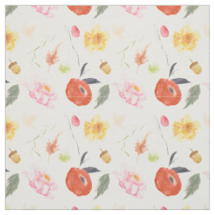Watercolor Flowers Fabric