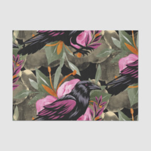 Watercolor Flowers Floral Raven Botanicals Tissue Paper