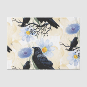 Watercolor Flowers Floral Raven Botanicals Tissue Paper