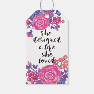 Watercolor Flowers Gift Tags