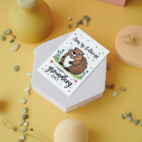 Watercolor Flowers Groundhog Day Cute Phil