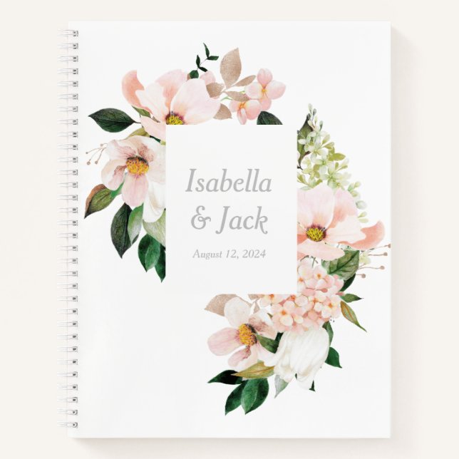 Watercolor Flowers Guest Book (Front)