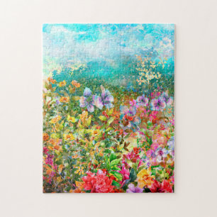Watercolor Flowers Jigsaw Puzzle
