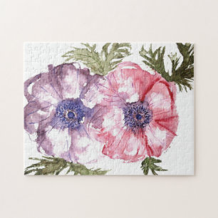 Watercolor flowers jigsaw puzzle