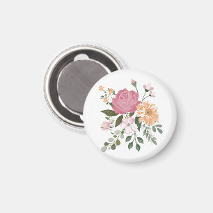 Watercolor flowers magnet