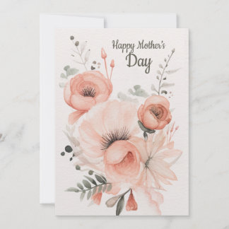 Watercolor Flowers Mother's Day Card