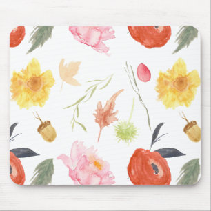 Watercolor Flowers Mouse Pad