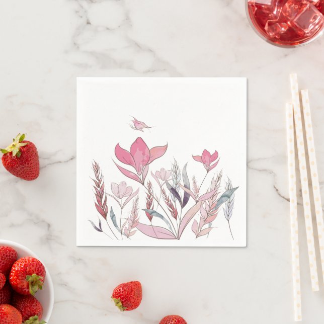 Watercolor flowers napkin (Insitu)