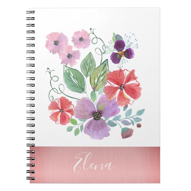 Watercolor flowers . notebook (Front)