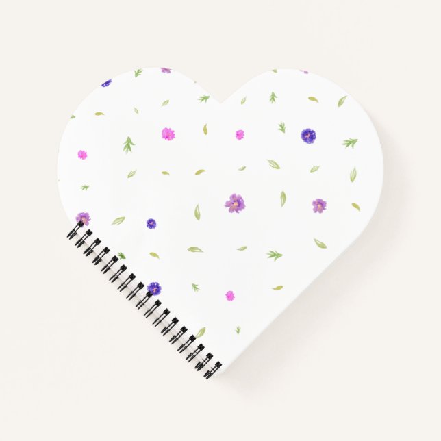 Watercolor Flowers Notebook Gift for Her (Front)