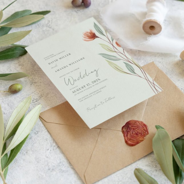 Watercolor Flowers Pastel Green Thank You Card (Creator Uploaded)