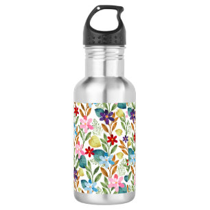 Watercolor Flowers Pattern-67666 532 Ml Water Bottle