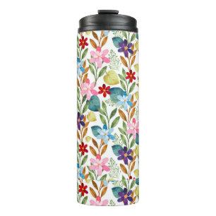 Watercolor Flowers Pattern-67666 Thermal Tumbler