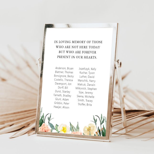 Watercolor Flowers School Class Reunion Memorial Poster (Creator Uploaded)