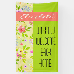 Watercolor Flowers seamless pattern I + your ideas Banner