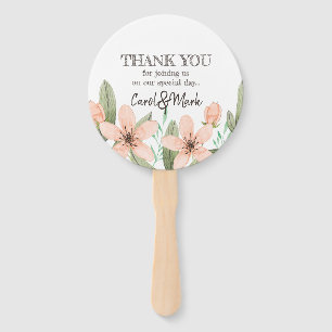 Watercolor Flowers. Spring Wedding Party. Hand Fan