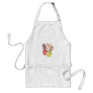 Watercolor, flowers. standard apron
