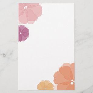 Watercolor Flowers stationery