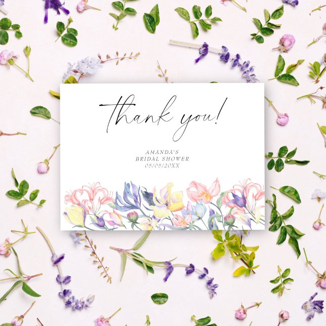 Watercolor flowers - thank you bridal shower  (Creator Uploaded)
