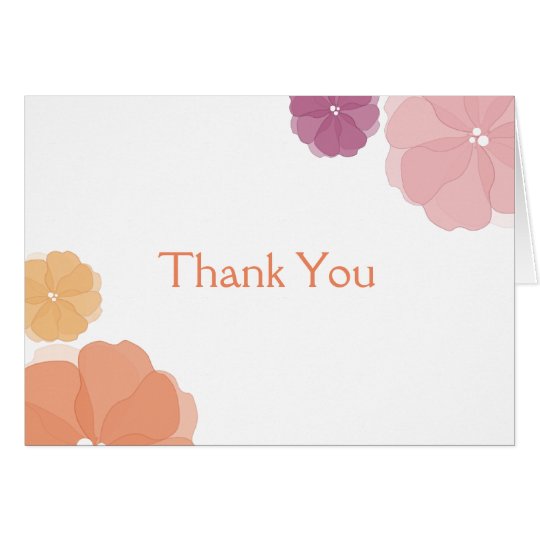 Watercolor Flowers Thank You Cards