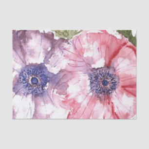 Watercolor flowers tissue paper