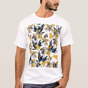 Watercolor flowers: vibrant summer pattern. T-Shirt