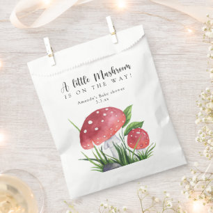 Watercolor fly agaric is on the way! baby shower favour bag