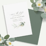 Watercolor foliage and metallic gold wedding save the date<br><div class="desc">Etherial watercolor foliage and metallic gold effect wedding save the date invite. With beautiful watercolor details. This modern wedding invite is sure to set the style for your big day.</div>