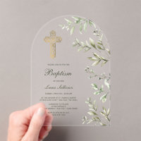 Watercolor Foliage Arch Baptism