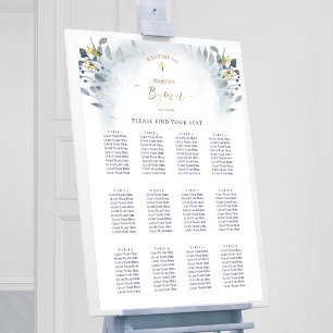 watercolor foliage Baptism seating chart