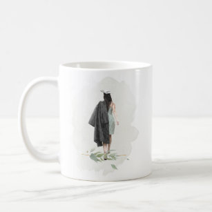 Watercolor Foliage Grad Girl Inspirational Quote Coffee Mug