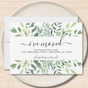 Watercolor Foliage Moving Announcement