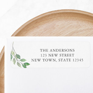 Watercolor Foliage Return Address  Label