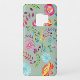 Watercolor Folk Flowers - Customisable Case-Mate Samsung Galaxy S9 Case