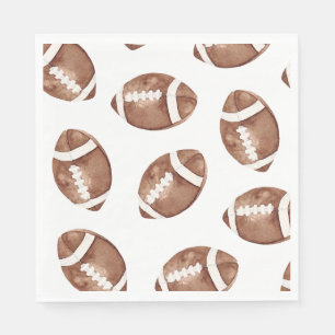 Watercolor Football Party Napkins