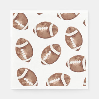Watercolor Football Party Napkins