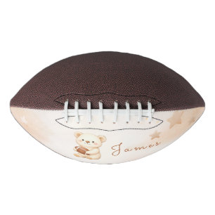Watercolor Football Teddy Bear Baby Shower